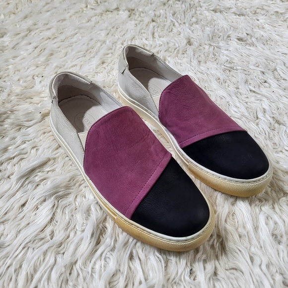 Chocolat Blu Shoes - Chocolat Blu Noor Leather Purple Black Sneakers Size EU 38 / US 7.5